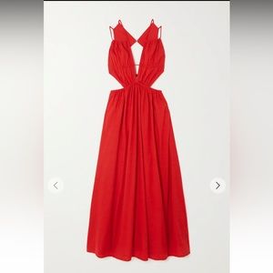 Cult Gaia Dua cutout linen-blend maxi dress